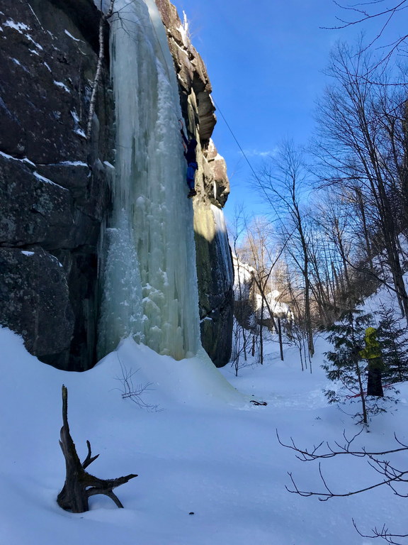 Camille on White Fang (Category:  Ice Climbing)
