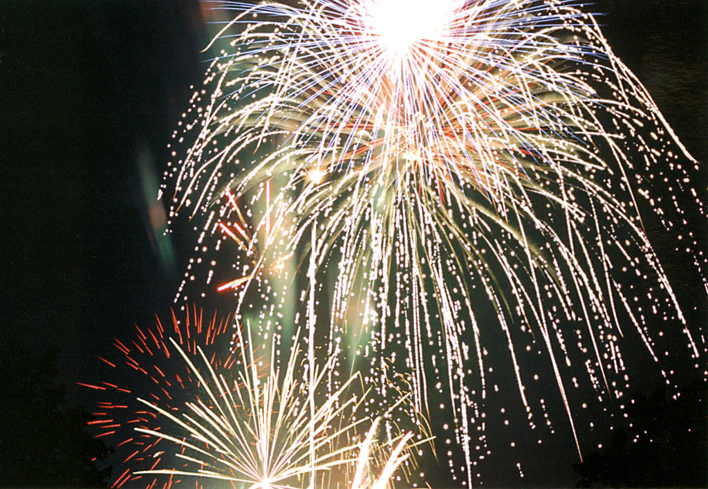 Ithaca College fireworks. (Category:  Photography)