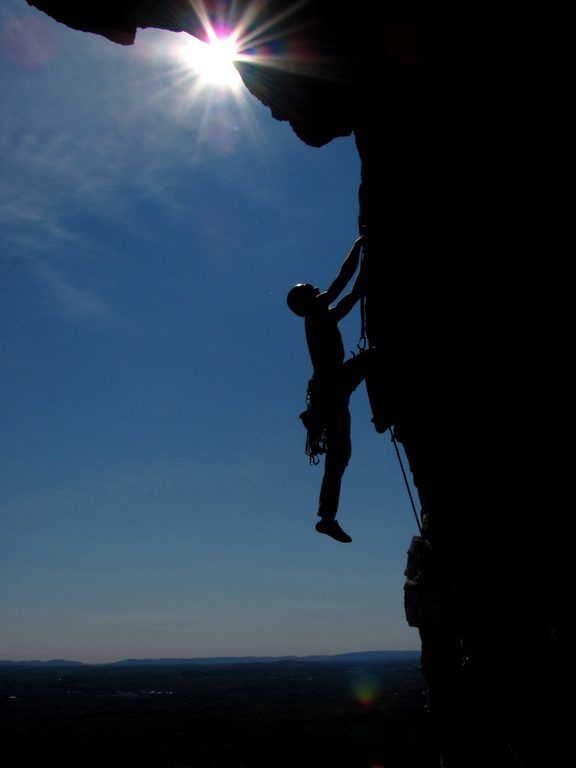 Joe leading the second pitch of Bonnie's Roof. (Category:  Photography)